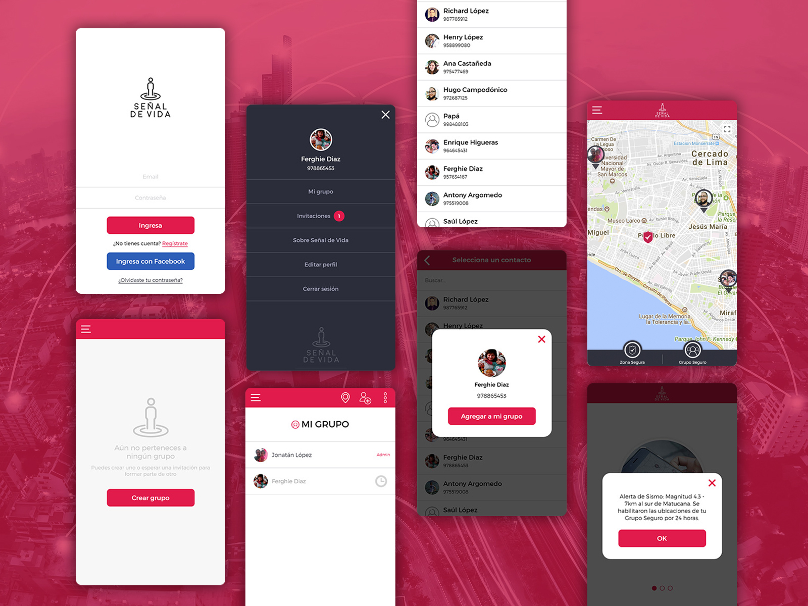 UNACEM — Señal de Vida, aplicación móvil